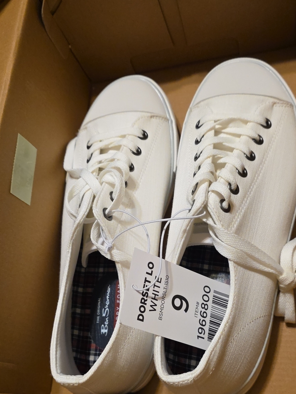 Ben Sherman Dorset Low White Canvas Sneaker - Men